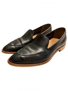 Everlane Made in Italy Black Leather Loafers Size‎ 7